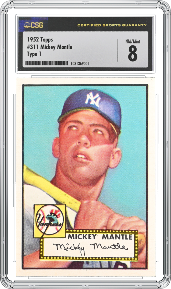 Csg Awards High Grade To Another Beautiful Topps Mickey Mantle