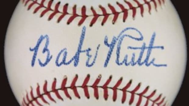 Babe Ruth autographed baseball