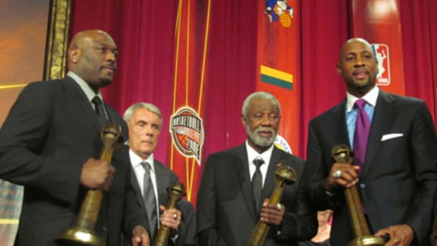 From left: Richmond, former Maryland coach Gary Williams, former Arkansas coach Nolan Richardson and Mourning. 