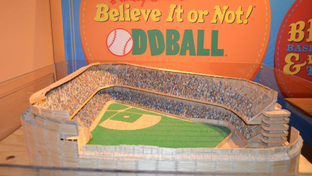 Toothpick Stadium – Yankee Stadium made from more than 100,000 toothpicks. All images courtesy of Louisville Slugger Museum & Factory.