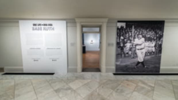  A Babe Ruth Exhibition is open through May 21 at the Smithsonian Institution’s National Portrait Gallery. (Photo Credit: One Life: Babe Ruth. Matailong Du, Smithsonian’s National Portrait Gallery)