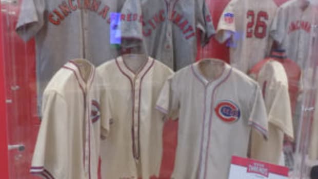  The Cincinnati Reds Hall of Fame and Museum includes a plethora of Reds memorabilia, including these Reds uniforms from the 1930s. (Barry Blair photos)