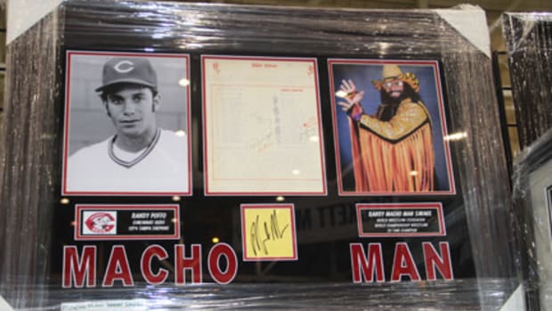 How many know that Randy “Macho Man” Savage played minor league baseball and was known as Randy Poffo? Better yet, who has seen a scorecard featuring Poffo and signed by the future wrestler?