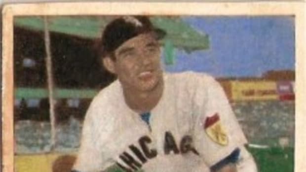 Chico Carrasquel has a newer Sox hat but the back of the card lists him as a Cleveland Indian. He was traded to Cleveland in October 1955.