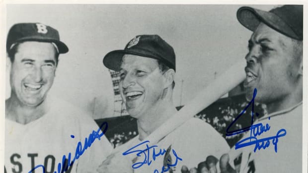 A rare photo signed by Ted Williams, Stan Musial and Willie Mays highlights the October Collectible Classics auction.