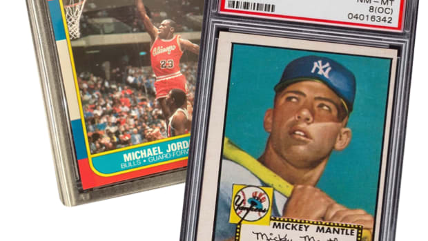 Mickey Mantle and Michael Jordan cards available in the Charitybuzz Trading Card Auction.