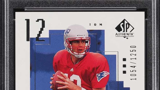 2000 SP Authentic Tom Brady rookie card.