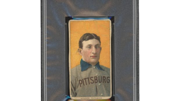 T206 Honus Wagner card that sold for more than $1 million at SCP Auctions