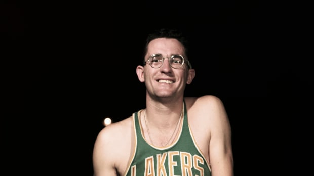 George Mikan, a member of the NBA 75th Anniversary team, was the league's biggest star in the 1940s and ’50s.