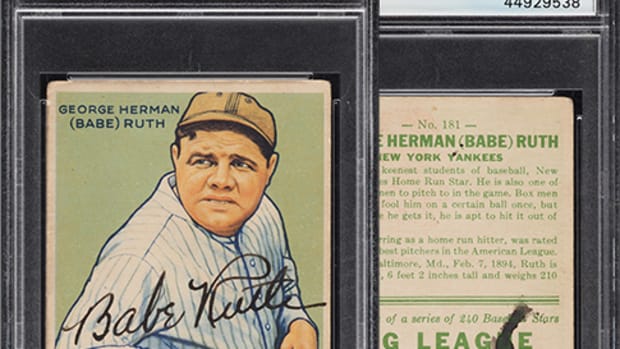 1933 Goudey Babe Ruth #181 card signed by Ruth.