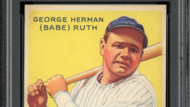 1933 Goudey Babe Ruth #53 card that sold for $4.2 million as part of the Thomas Newman Collection.