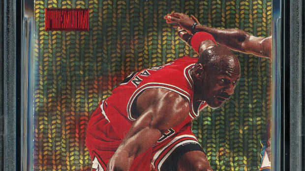 1998-99 Skybox Premium Star Rubies Michael Jordan card.