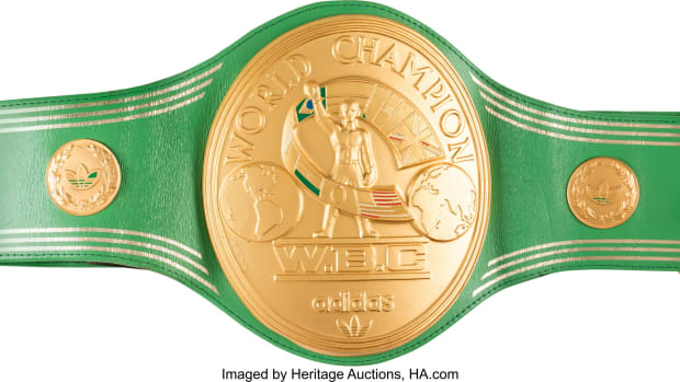 The WBC Heavyweight Championship Belt Muhammad Ali reclaimed when he knocked out George Foreman during the "Rumble in the Jungle."