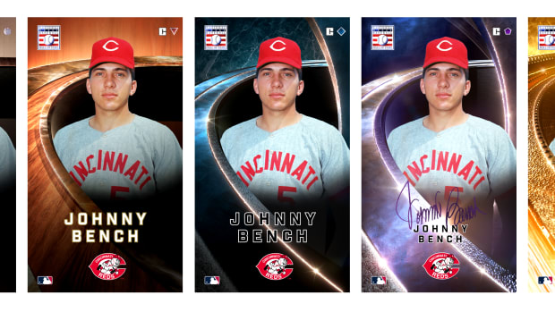 Johnny Bench NFTs from the new Baseball Legends Series.