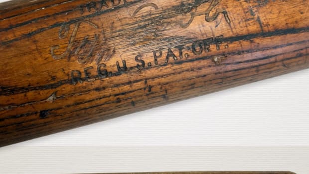 Game-used bat from Ty Cobb's rookie season.
