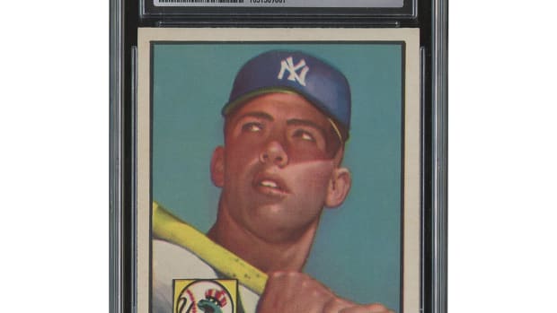 1952 Topps Mickey Mantle card graded PSA 8.