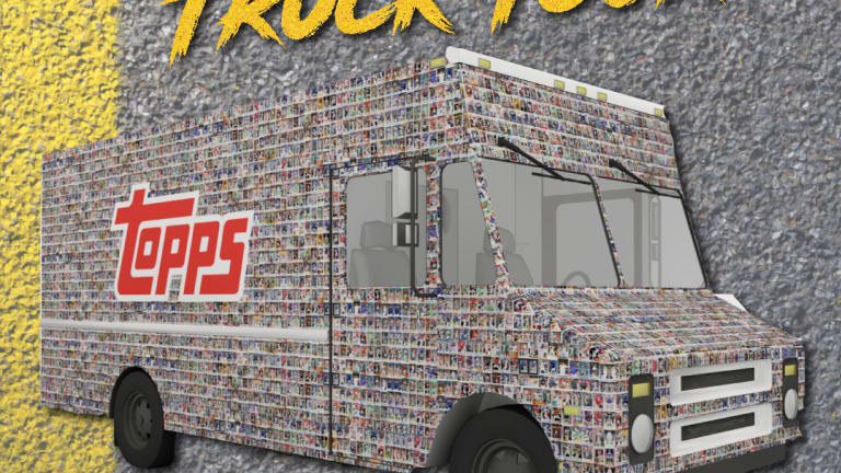 Topps truck wrapped in 11,000 baseball cards to help celebrate National Baseball Card Day