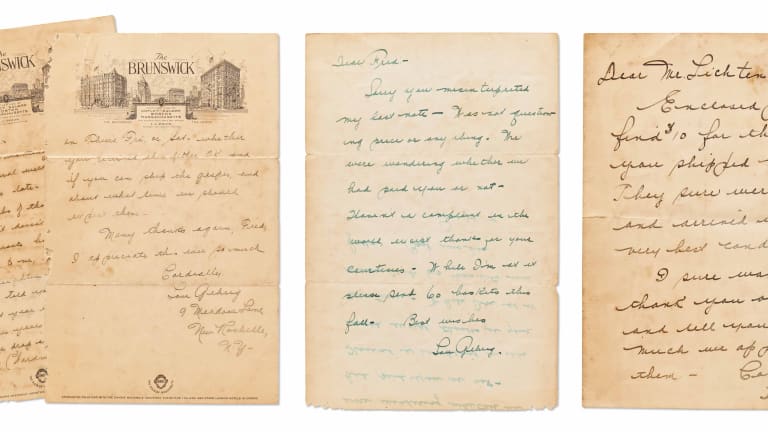 Lou Gehrig loved grapes; personal letters to his grape grower headed to auction