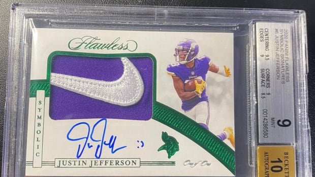 JUSTIN JEFFERSON NON ROOKIE IMMACULATE HOLO JERSEY PATCH MINNESOTA VIKINGS