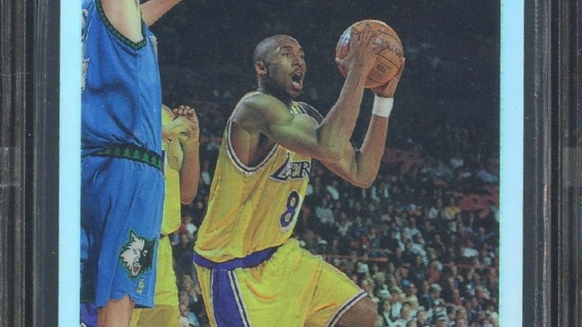 1996 Topps Chrome Kobe Bryant rookie card refractor graded PSA 9 sold , Basketball Cards