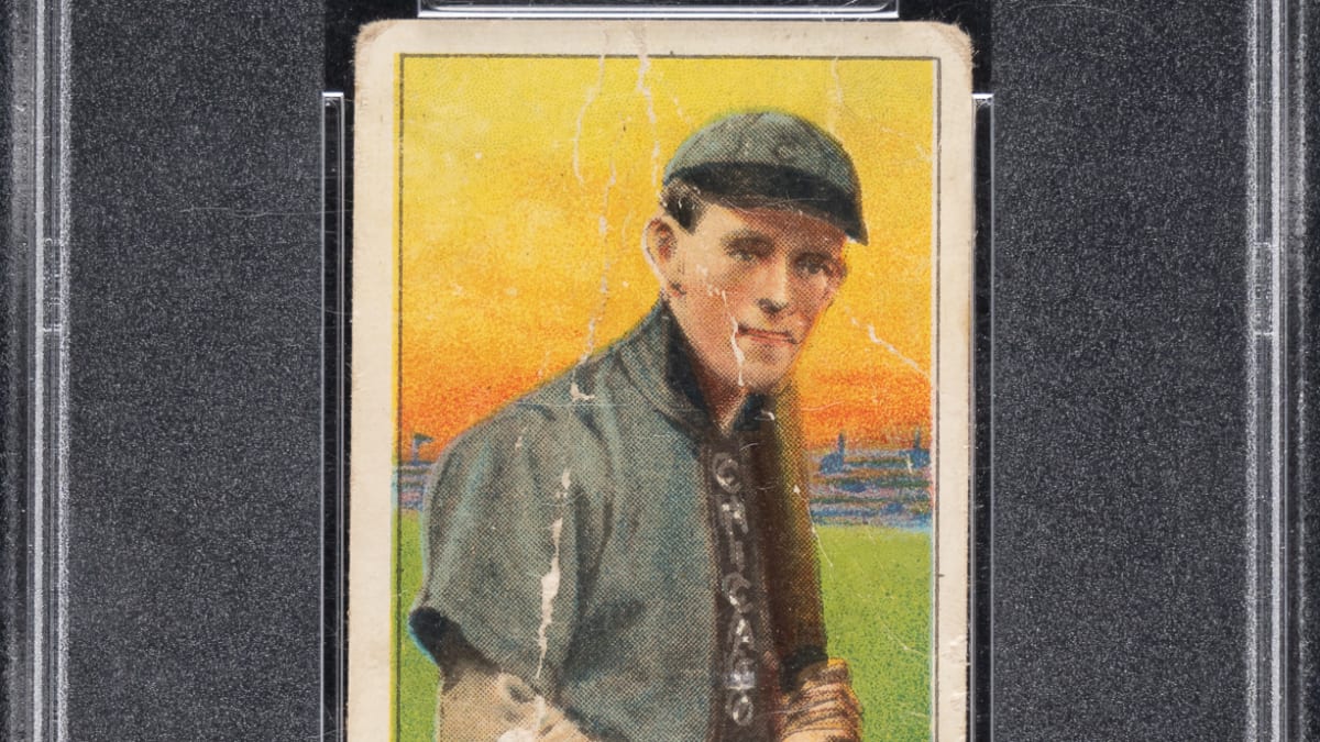 1909-1911 T206 White Border Johnny Evers (With Bat, Cubs On Shirt)