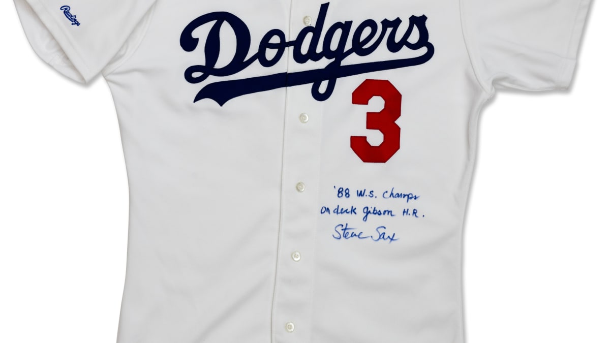 1981 Steve Sax Los Angeles Dodgers Pre-Rookie Season Game Worn Jersey