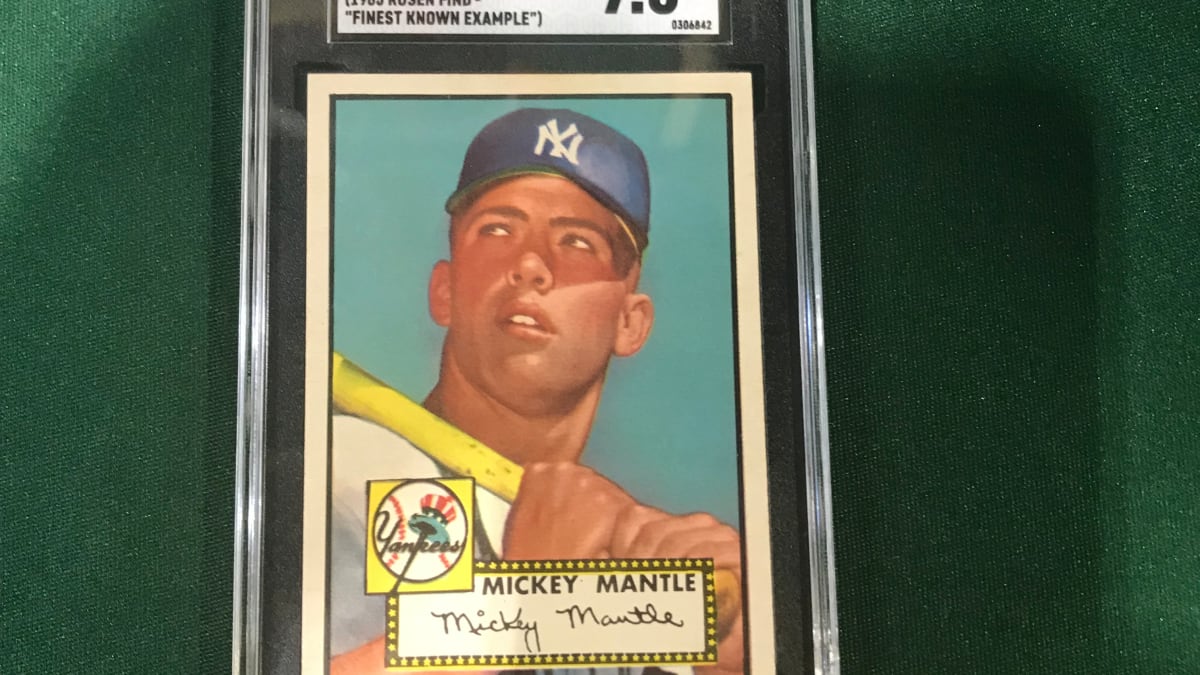 Topps 1952 Mickey Mantle card with 9.5 grade expected to break