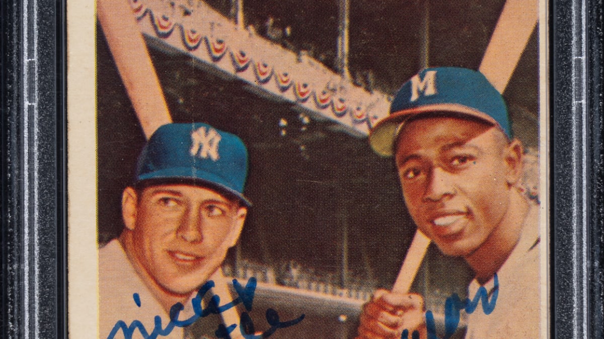 Card of the Day: 1958 Topps World Series Batting Foes (Mickey Mantle / Hank  Aaron)