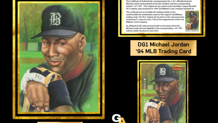 Rare Michael Jordan baseball card commissioned by Ted Williams up for bid at Goldin