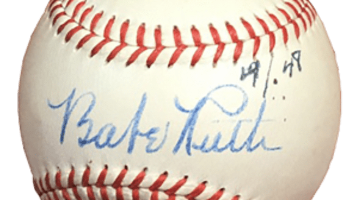 1931 Babe Ruth Single Signed OAL (Harridge) Baseball Inscribed To