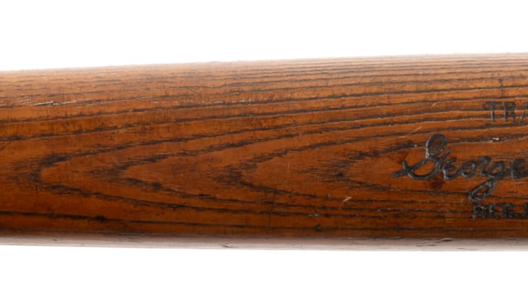 Rare Joe Doyle error card, 1923 Babe Ruth bat sell for $1.3M in