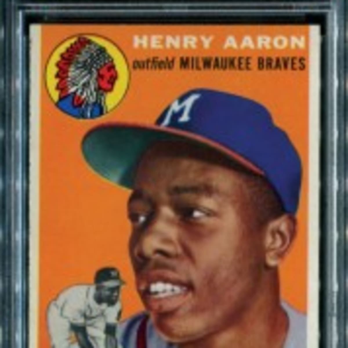 Rare 1960 HANK AARON Signed Topps Baseball Card-HOF-BRAVES-PSA 10 Auto