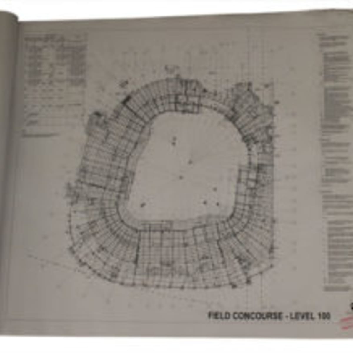 Original Yankee Stadium Blueprint With Original Stadium Dirt 