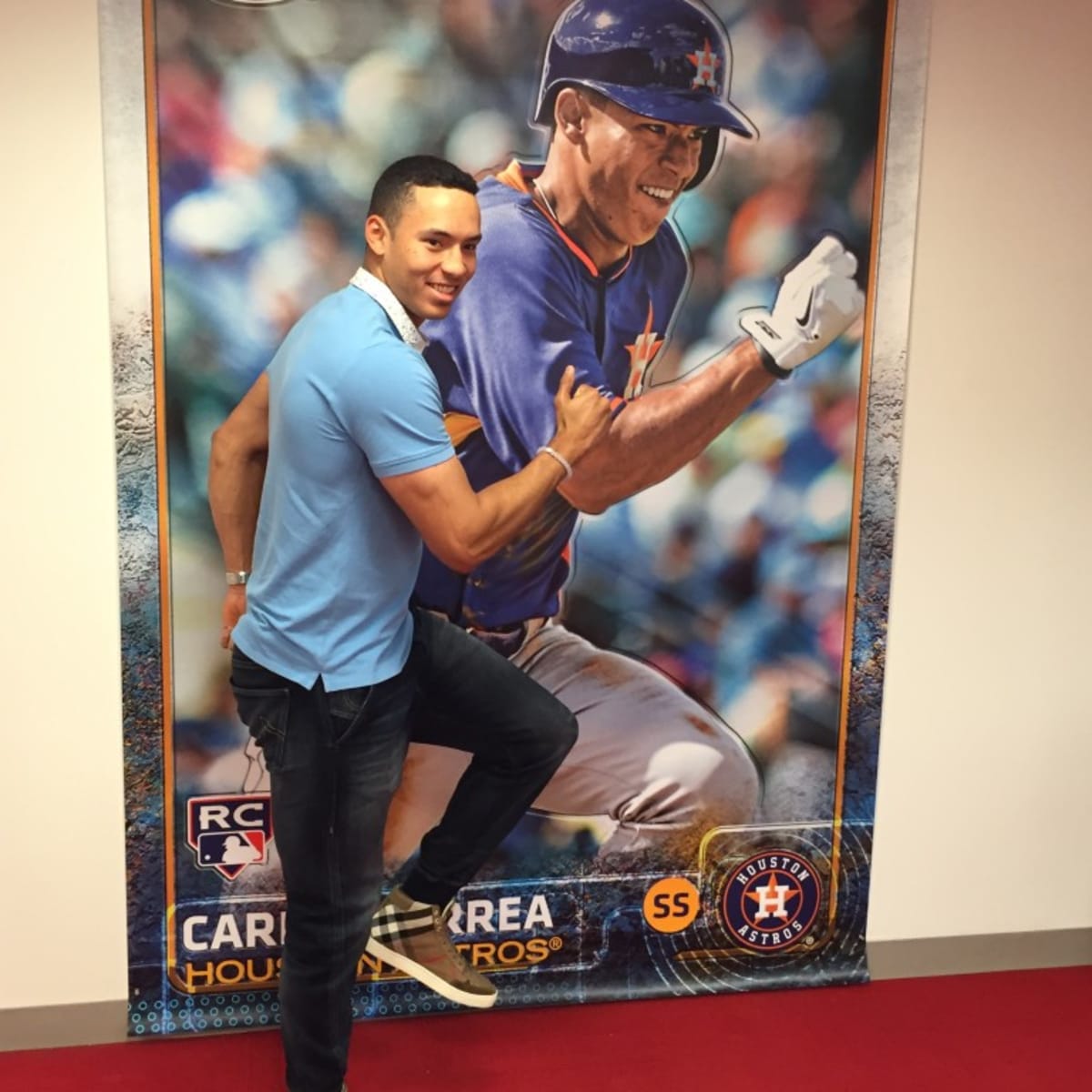 Carlos Correa 2016 Topps Tek Gold Autographed Baseball Card #HT-CC- #37 of  50!