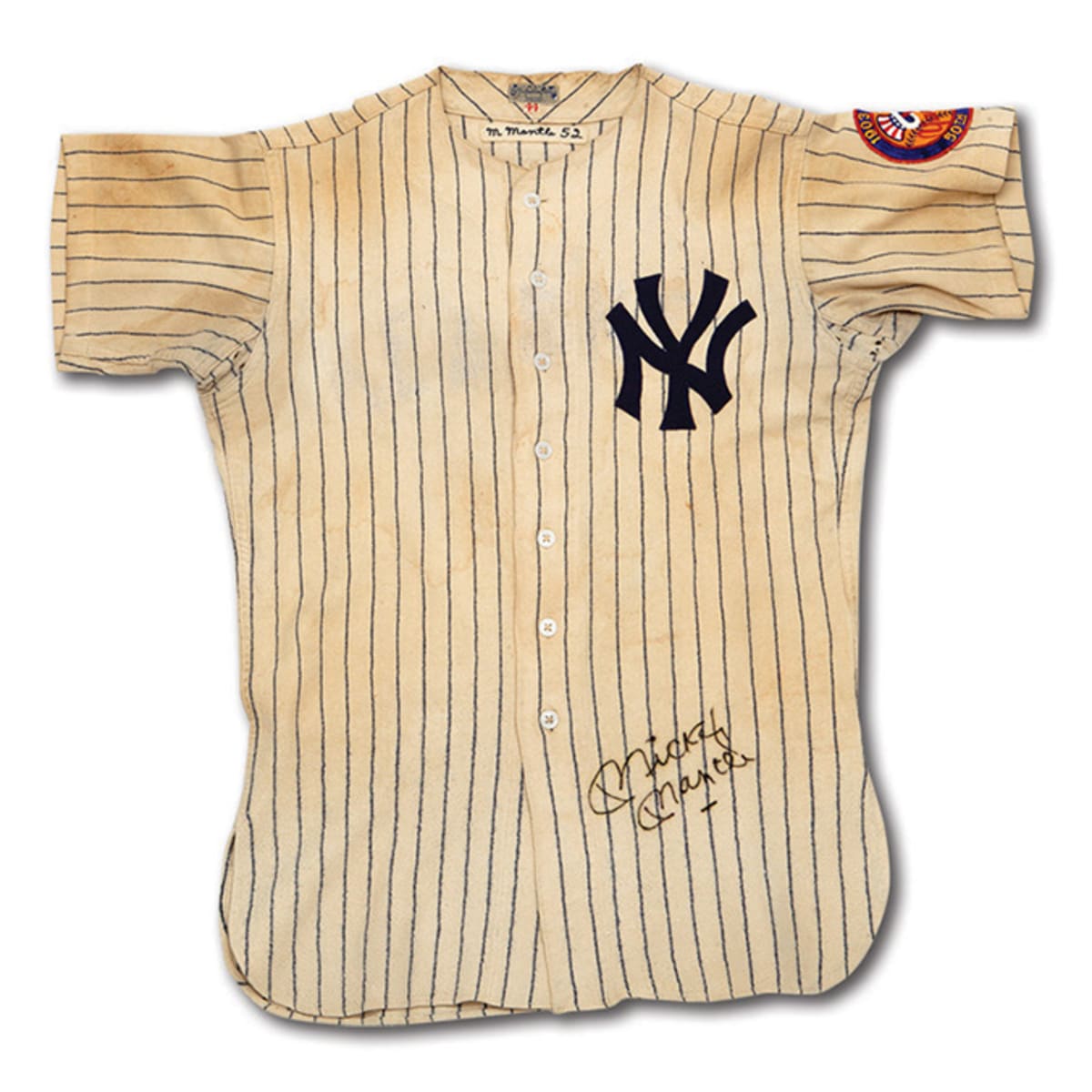 VTG 1950s Golden Anniversary Mickey Mantle Yankees Jersey 