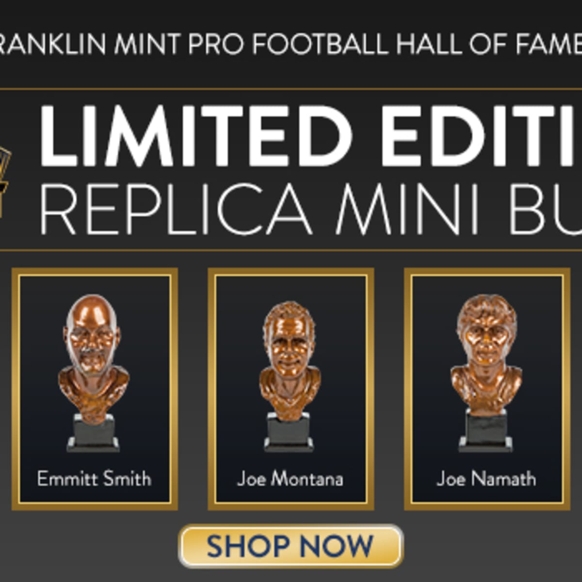 Joe Namath New York Jets Pro Football HOF 4 3/4 Mini Bust w/Box