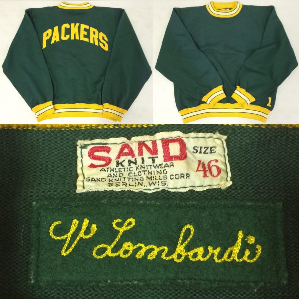 Packers Mitchell & Ness 4th & Inches Top XL Green & Gold