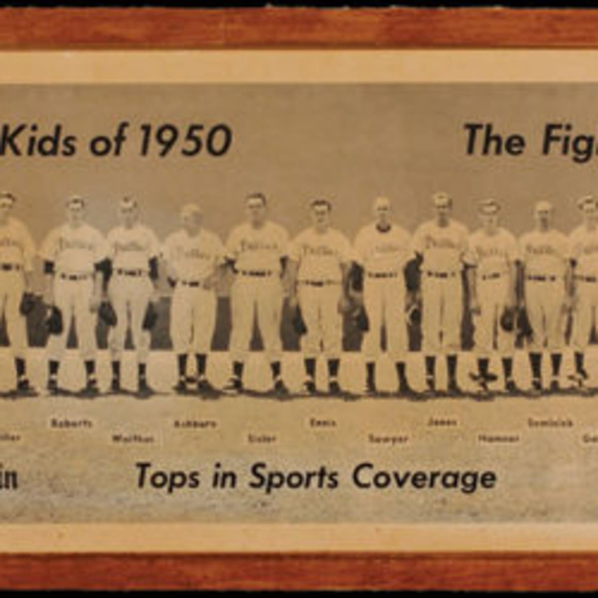 1950 Philadelphia Phillies Whiz Kids NL Champs Team Signed Vintage Pennant  JSA