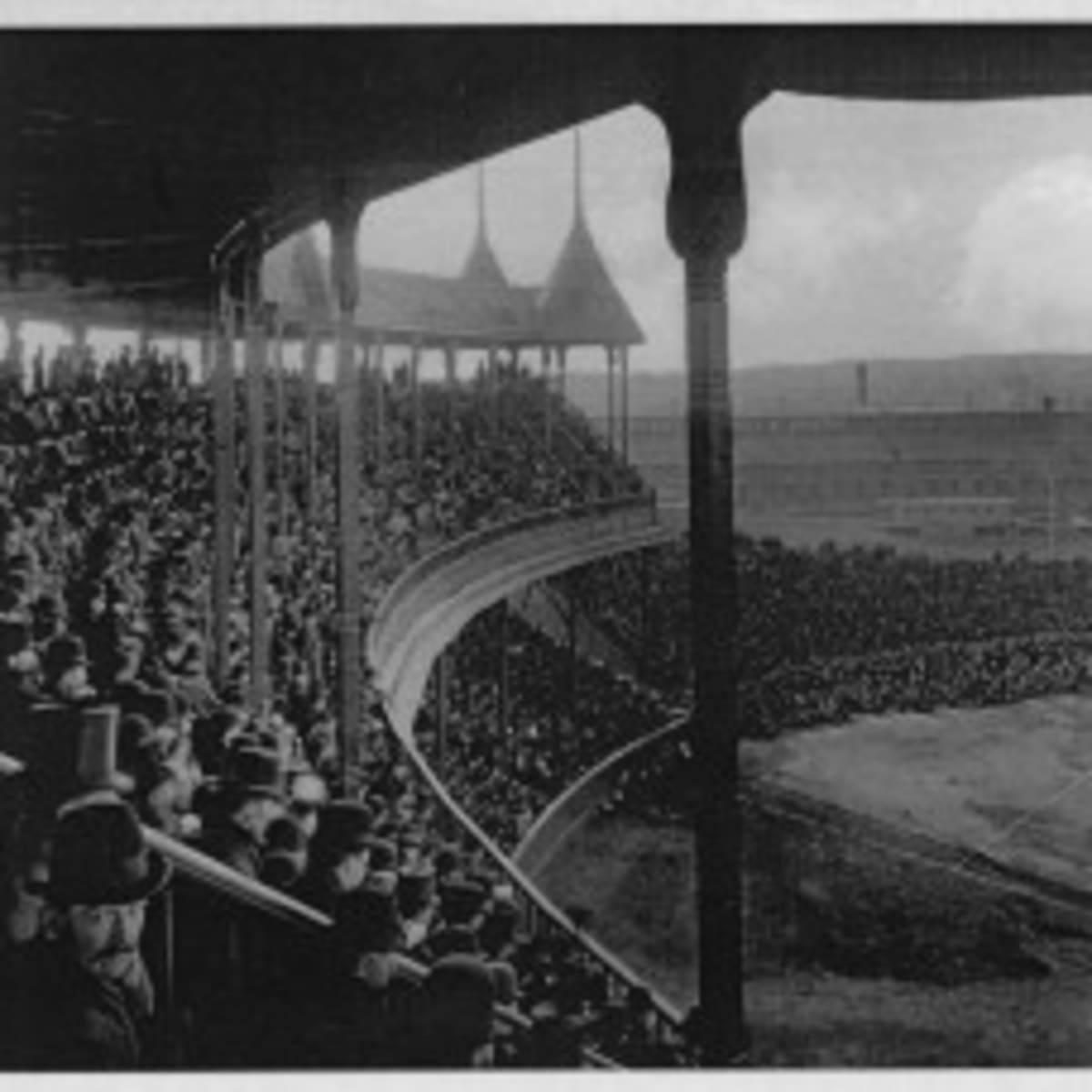 Sketch of the 1903 World Series game at the Huntington Avenue