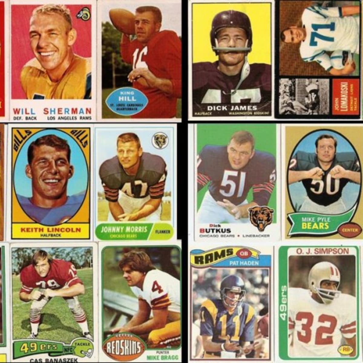 1957 Topps Chicago Bears Team Set