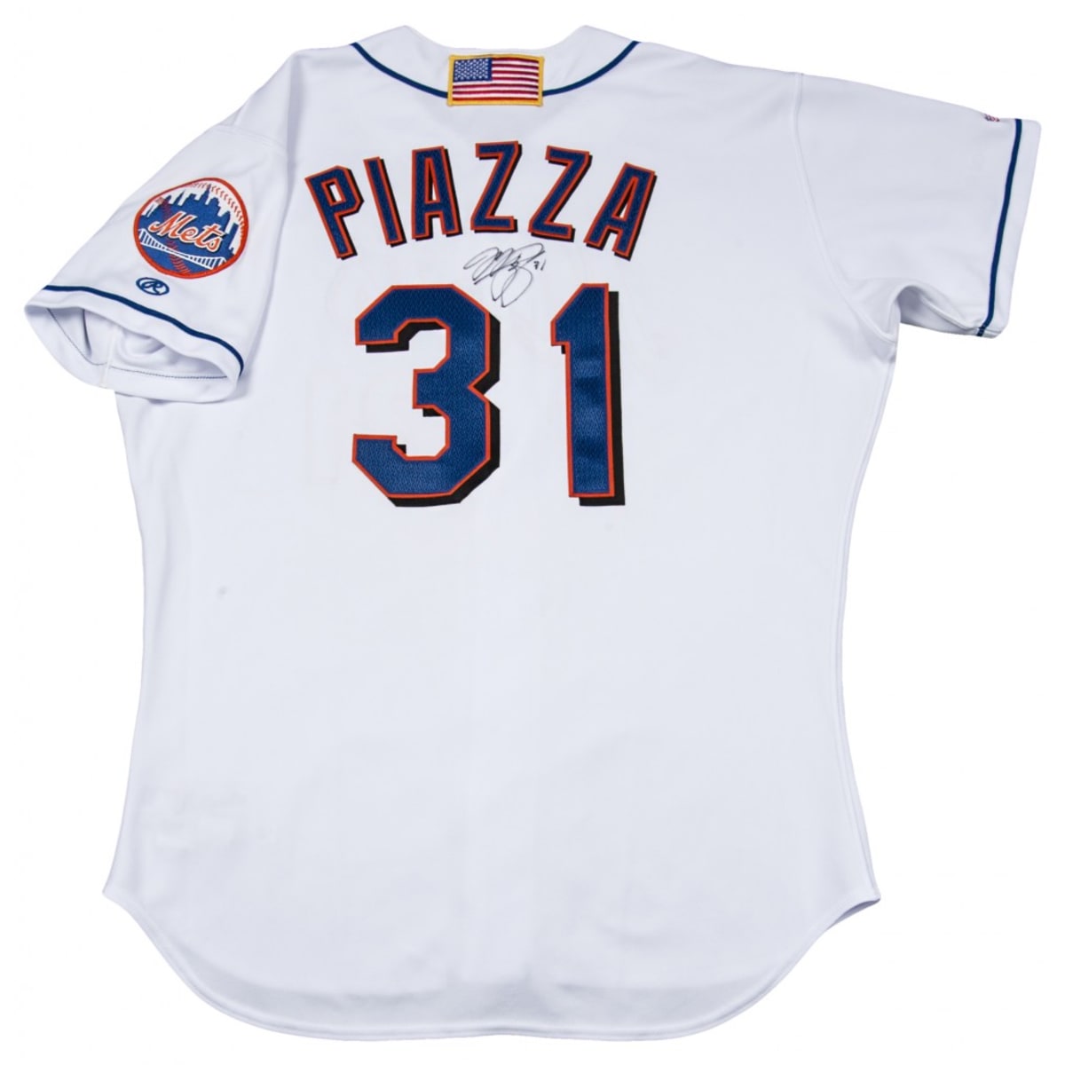 Mike Piazza Autographed Retirement Jersey - Mets History