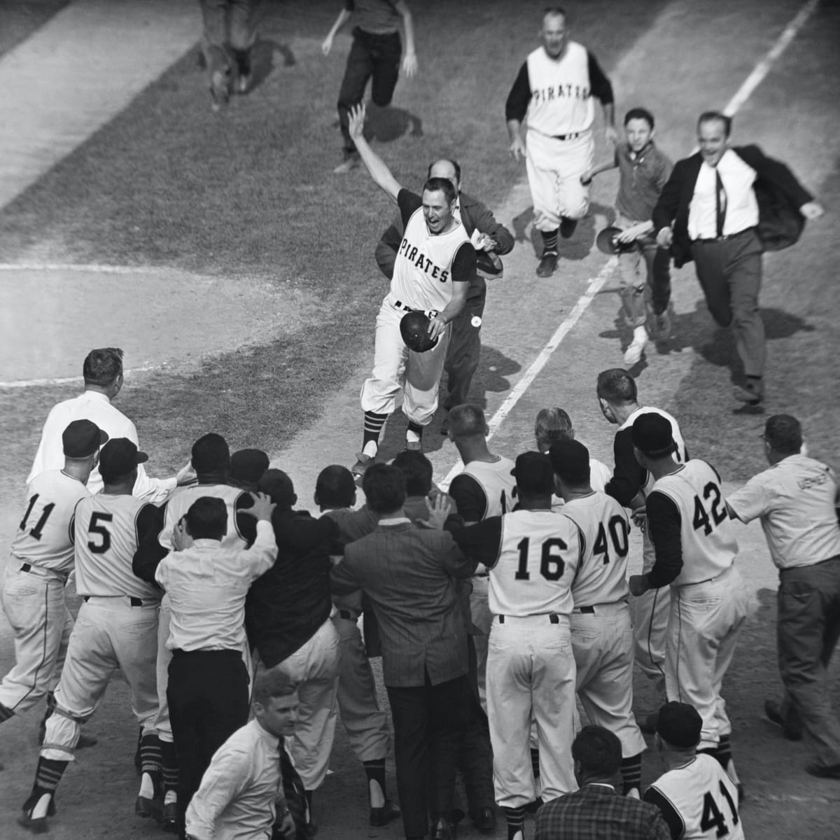 1960 Bill Mazeroski World Series Walk-Off Home Run News Photograph,, Lot  #43101