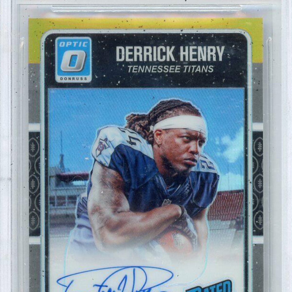 Derrick Henry Autographed Blue Tennessee Jersey - Beautifully