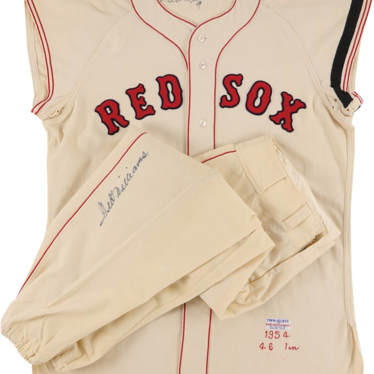 Rare 50's Early 60's Ted Williams Youth Uniform Top From His Baseball Camp.