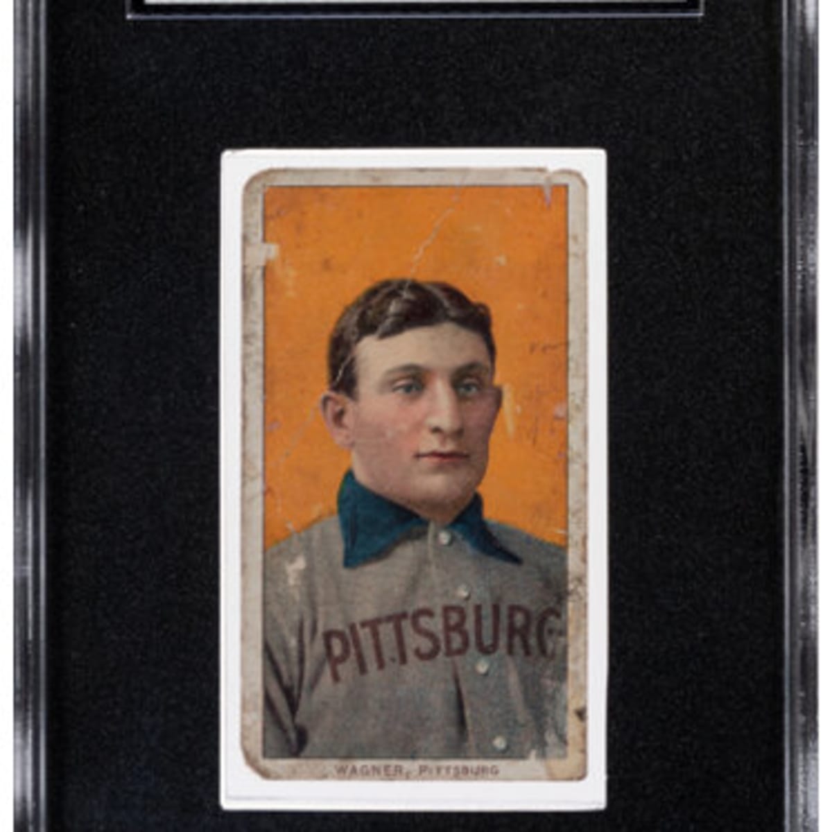A $3.12 million dollar card. 1909 T206 Honus Wagner