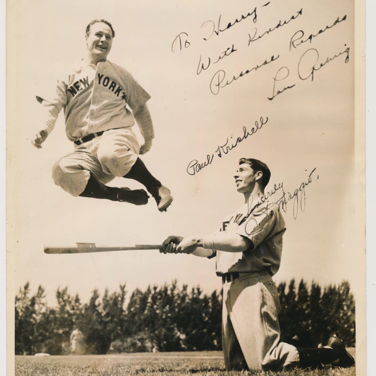 Joe DiMaggio - Mickey Mantle - Ted Williams Signed Baseball PSA Graded