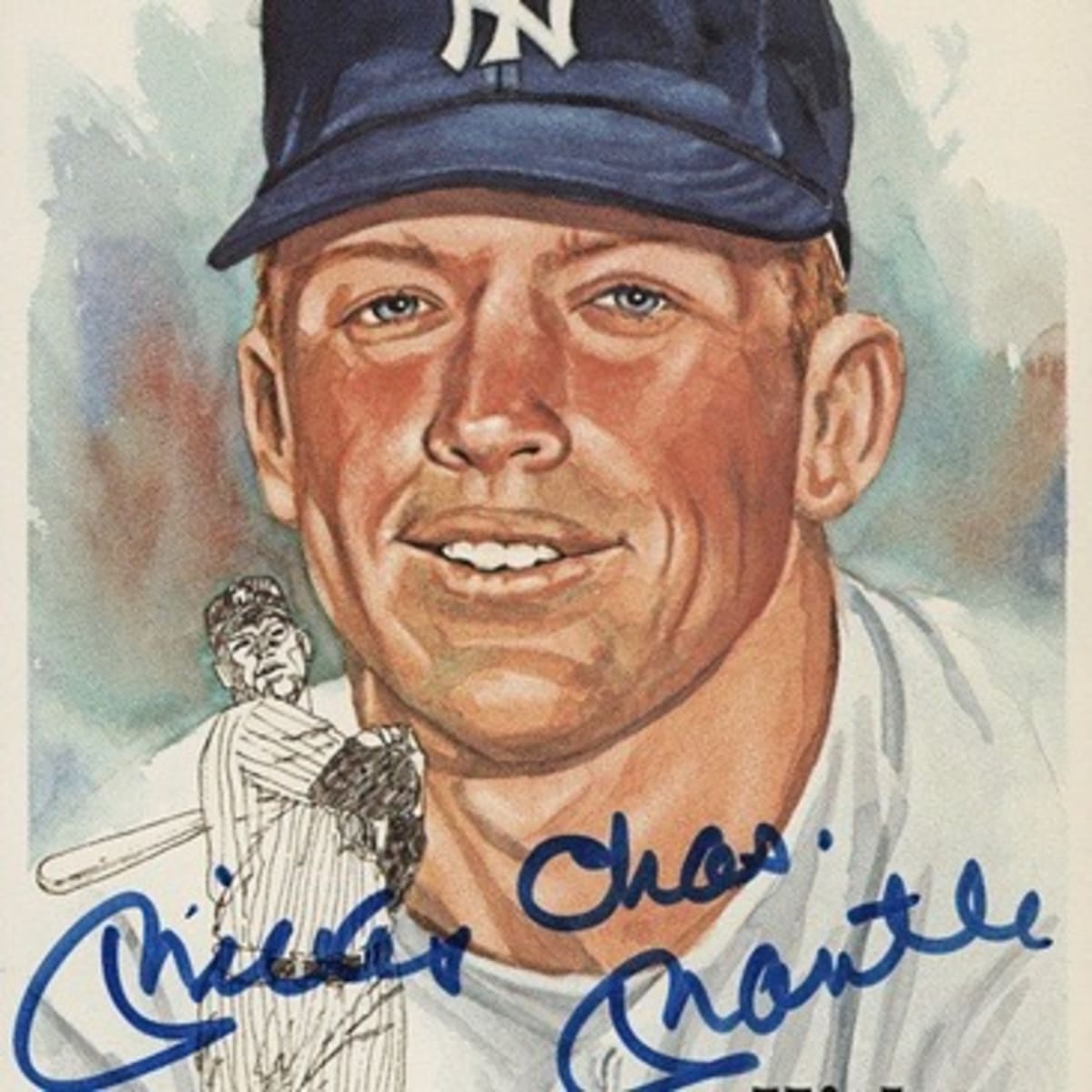 Mickey Mantle artwork by Dick Perez featured - Sports Collectors