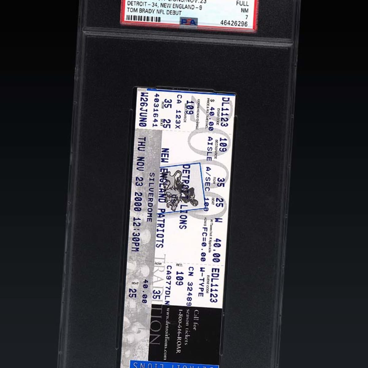 Tom Brady Vintage Sports Ticket Stubs for sale