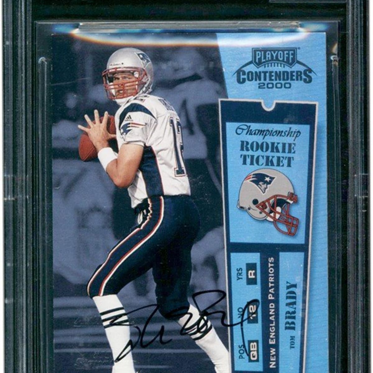 Tom Brady autographed rookie card auctioned for $555,988