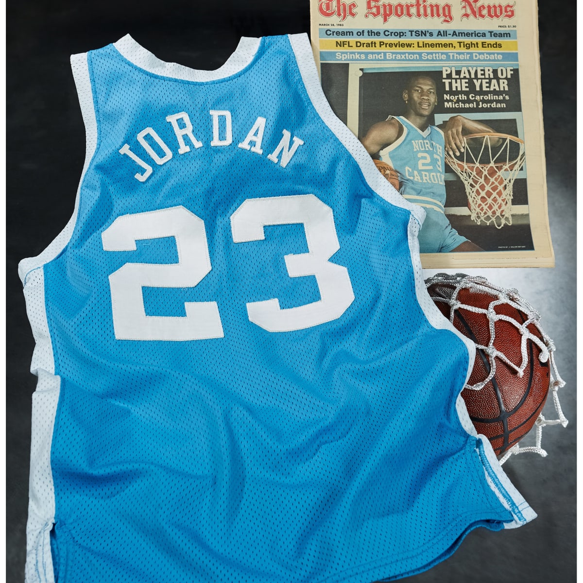 Michael Jordan Autographed Framed North Carolina Jersey